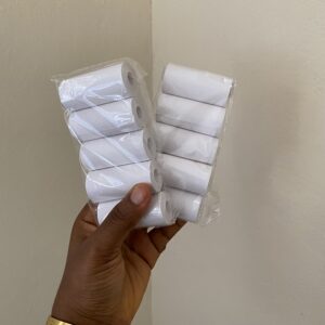White non sticky paper (pack of 5rolls)