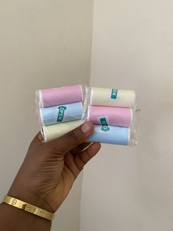 Mixed coloured sticky paper( pack of 3rolls)