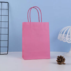 Small Craft paper bag (15x21x8cm) - Deep pink