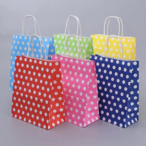 Plain Polka dot craft bag (pack of 5pcs mixed)