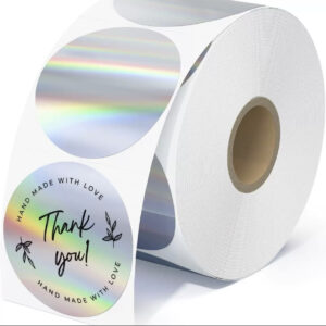 Holographic round sticky paper 50x50mm (400 stickers)