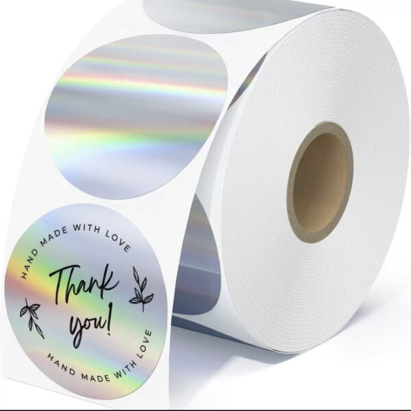 Holographic round sticky paper 50x50mm (400 stickers)