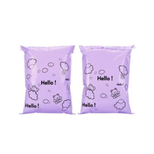 purple hello mailer bag (pack of 25pcs)