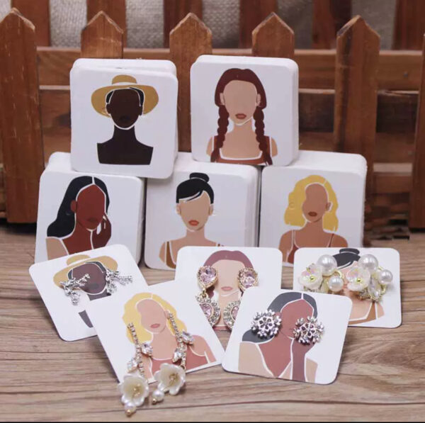 Fancy earring card with transparent nylon 50pcs