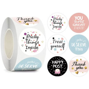 Pretty things inside thank you sticker 3.5cm (pack of 100pcs)