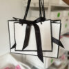 Black and white plain paper bag