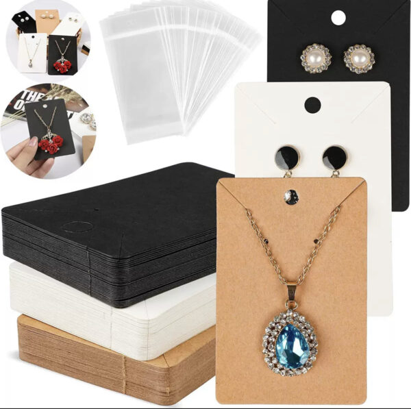 Jewelry card with transparent nylon (25pcs)