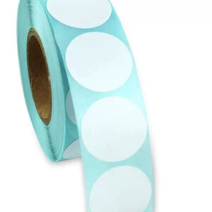 Round white sticky paper 50x50mm (600 stickers)