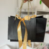 Black and gold plain paper bag