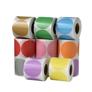 Round Coloured sticky paper 50x50mm (600 stickers)