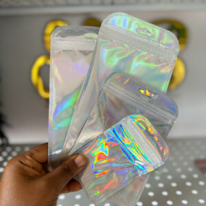 Silver holographic pouch (pack of 25pcs)