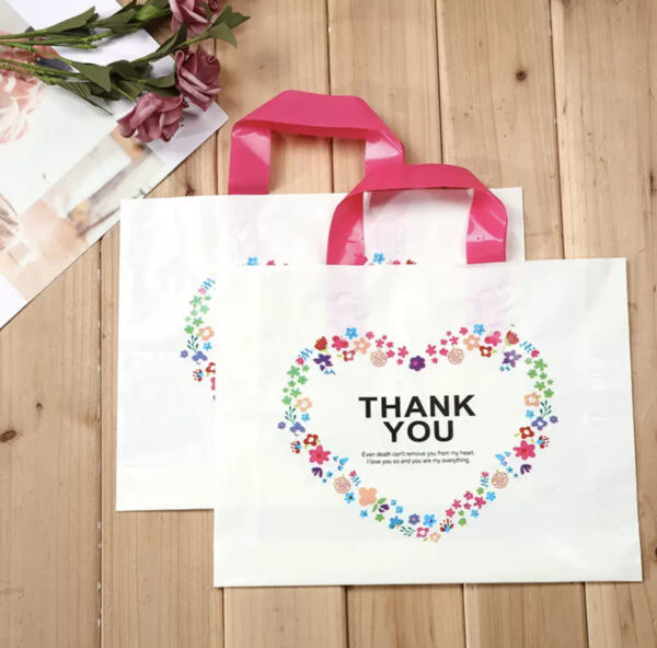 Pink handle Thank you Nylon (pack of 25pcs)