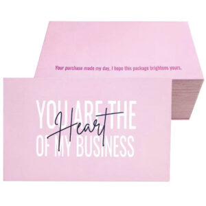 Heart of my business  thank you card (pack of 50pcs)