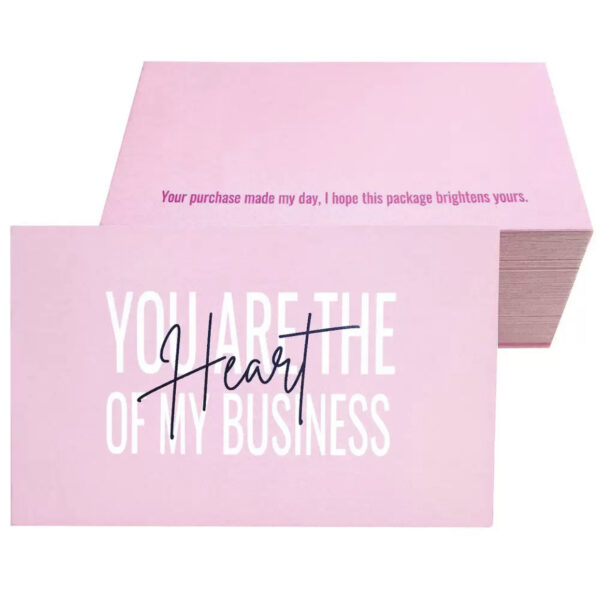 Heart of my business  thank you card (pack of 50pcs)