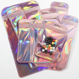 Pink holographic pouch (pack of 25pcs)