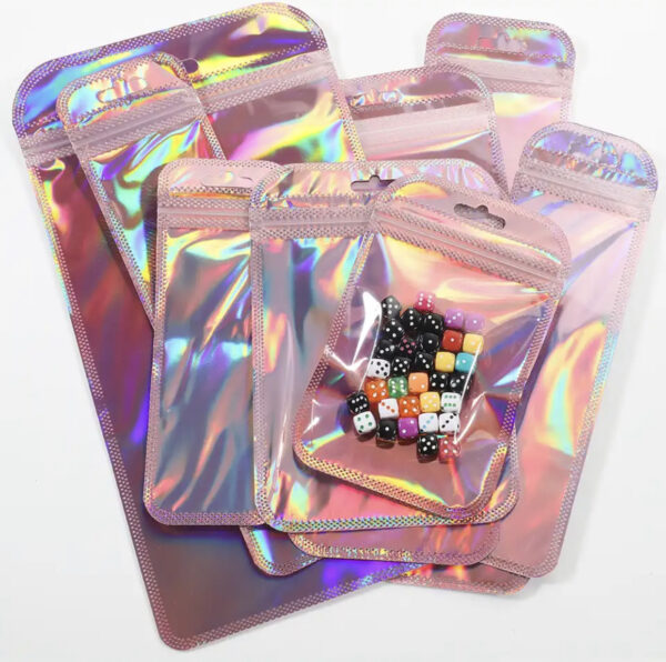 Pink holographic pouch (pack of 25pcs)