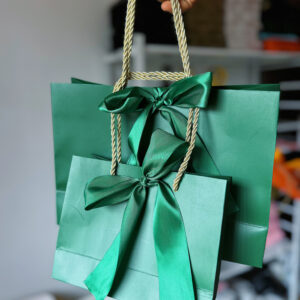 Green plain paper bag