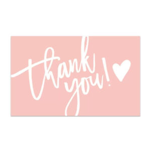 Heart thank you card (pack of 50pcs)