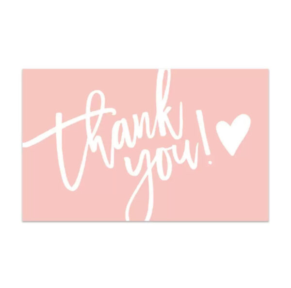 Heart thank you card (pack of 50pcs)