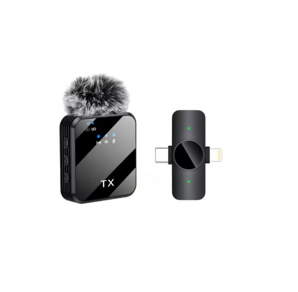 Black Fluffy microphone for iPhone & type C