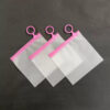 Pink handle frosted zip lock (25pcs)