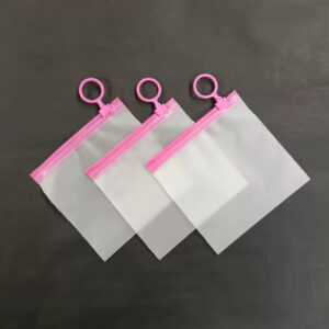 Pink handle frosted zip lock (25pcs)