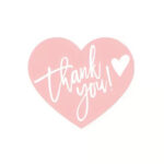 Heart thank you card (pack of 50pcs)