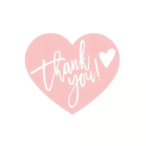 Heart thank you card (pack of 50pcs)