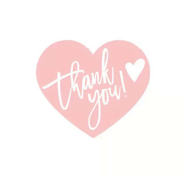 Heart thank you card (pack of 50pcs)