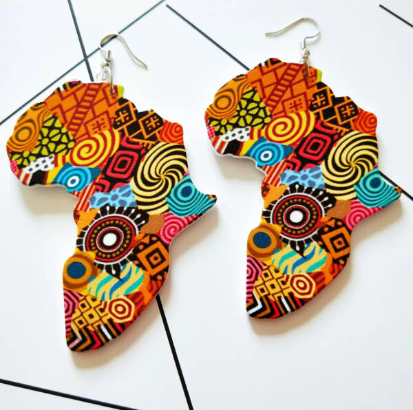 0005 African print earring