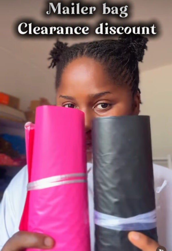 Old quality black & deep pink mailer (quality is average and texture is matte not glossy)