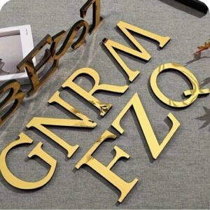 Big Gold alphabet wall stickers 20cm