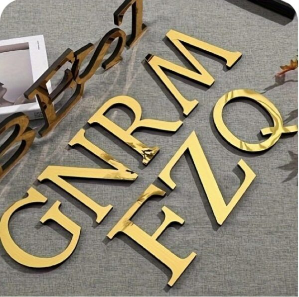 Big Gold alphabet wall stickers 20cm
