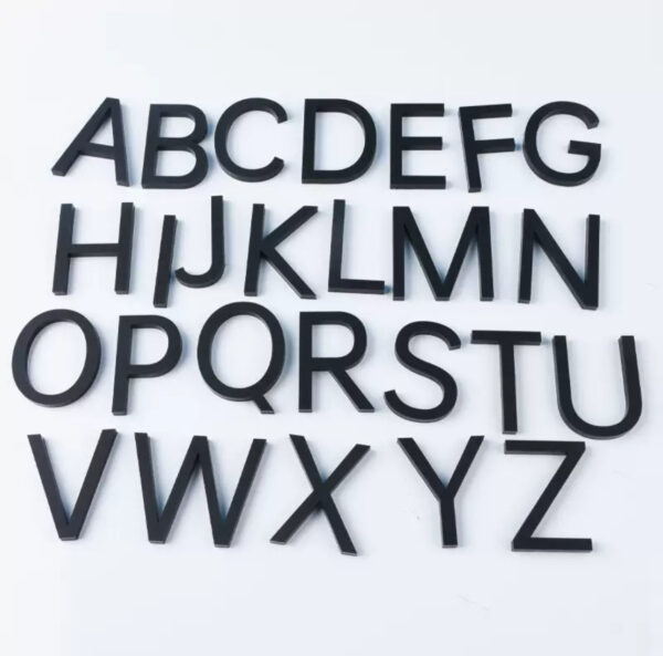 Big black alphabet wall stickers 20cm