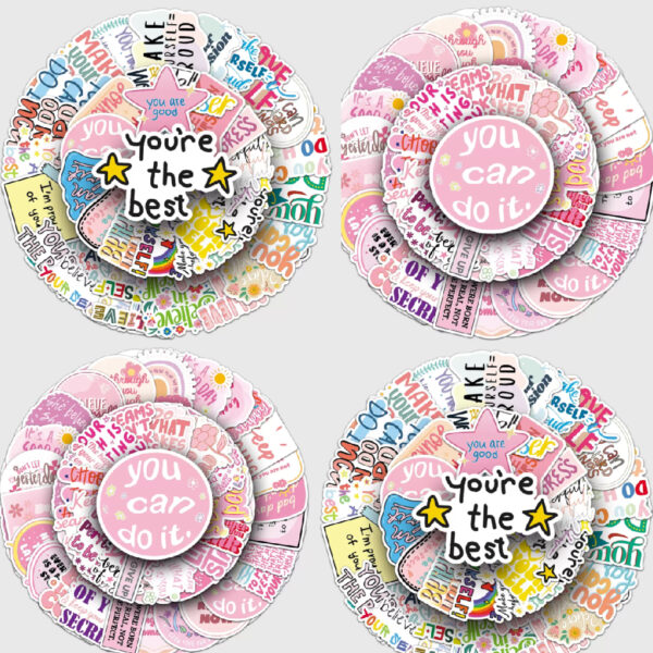 Positive affirmation Stickers (pack of 50pcs)