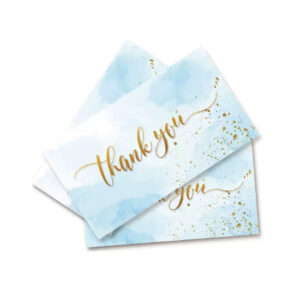 Blue thank you card (pack of 50pcs)