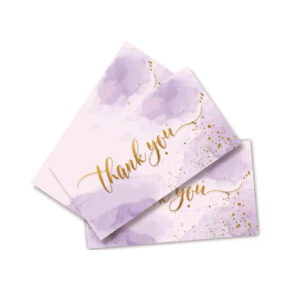 Purple thank you card (pack of 50cards)
