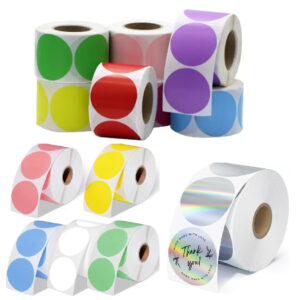 Round sticky paper 50x50mm (for all thermal printers)