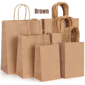 Brown craft bag (small 15x8x21cm , med 21x11x27cm, large 26x12x33cm, takeaway food bag 28x15x28cm)