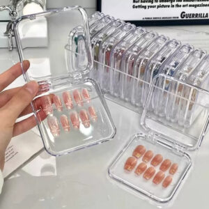 Empty press on nail box