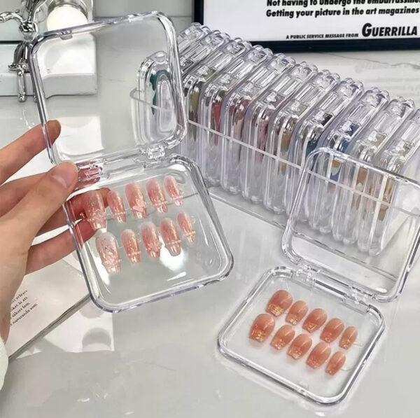 Empty press on nail box
