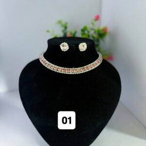 pink & silver necklace 01