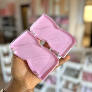 Pink press on box