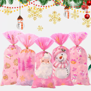 Pink Xmas gift bag 25pcs