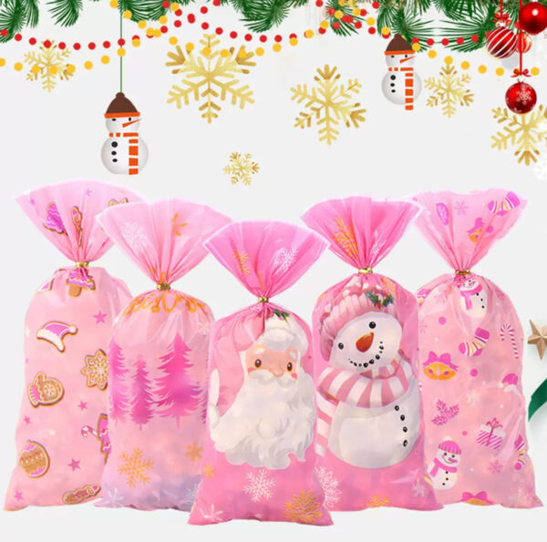 Pink Xmas gift bag 25pcs