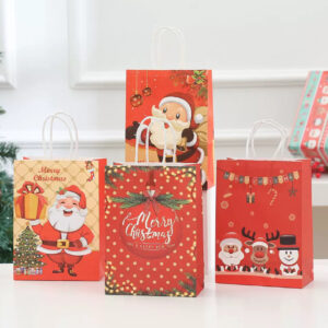 Xmas craft paper bag (16x21x8cm)