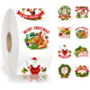 Small 1inch Xmas round sticker (100pcs)
