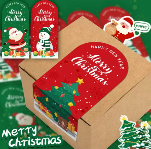 Xmas box sticker 25pcs