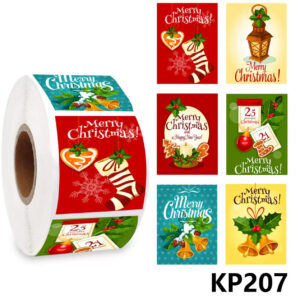 Xmas square sticker 100pcs