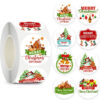 Big 1.5inch Xmas round sticker 100pcs
